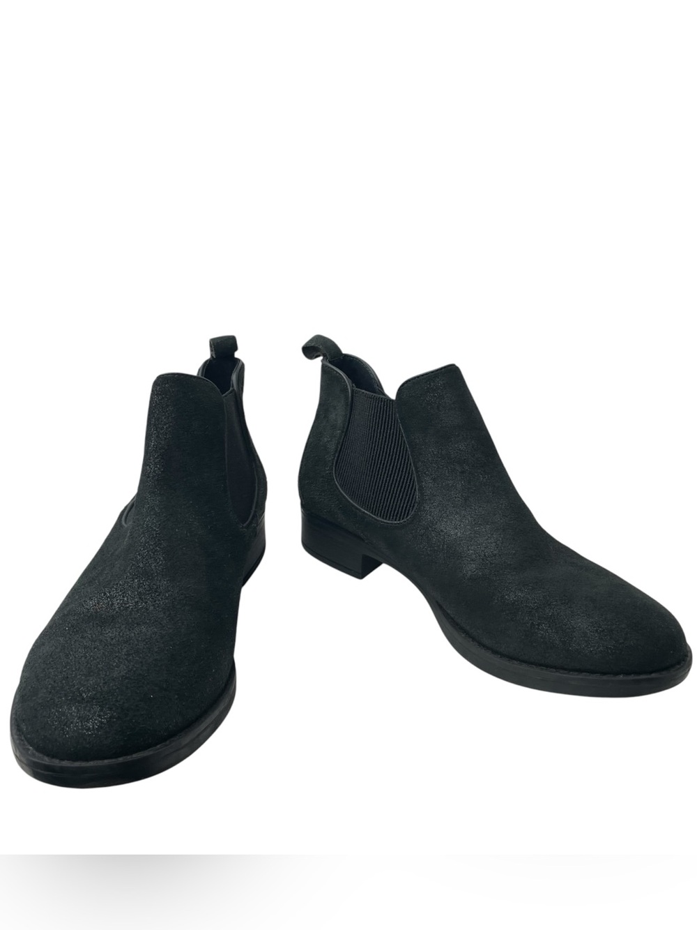 Salvia Women's Size 39 Petra Full Grain Suede Black Ankle Bootie Boots